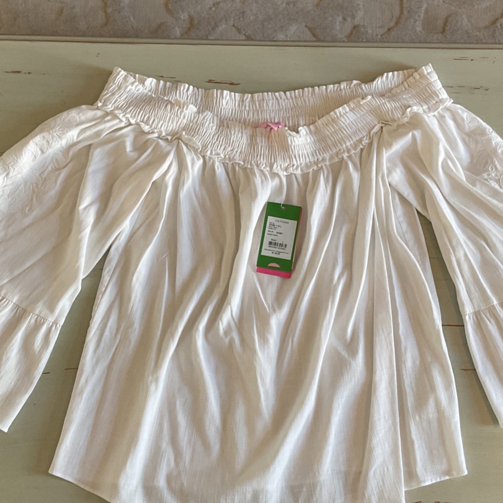 Lilly‎ Pulitzer White Smocked Top
